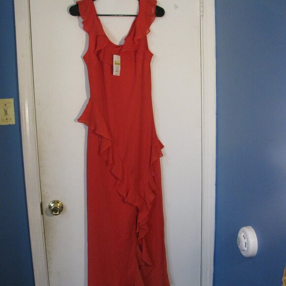 a new day Dresses & Skirts - * A New Day Slip Dress Small NWT $40 Red Ruffles Fully Lined Maxi New